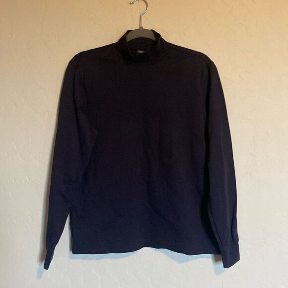 Navy blue long sleeve turtleneck - Picture 1 of 5